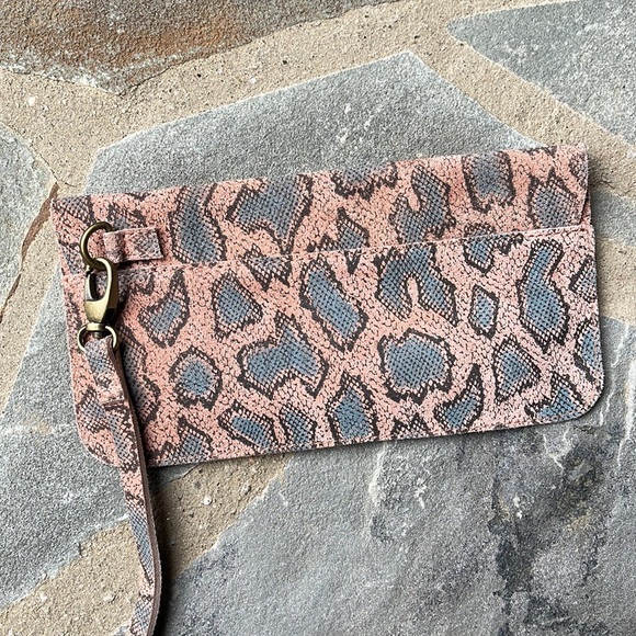 Anthropologie- Snake Leather Tote - Picture 10 of 12